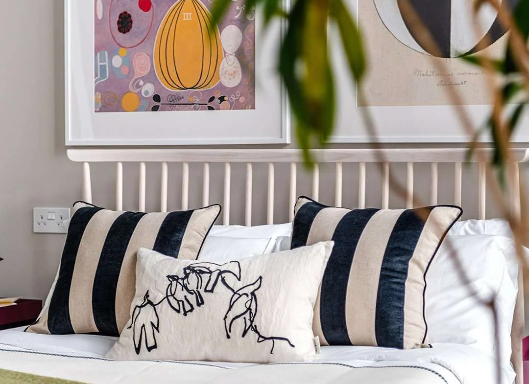 The Pages Wembley Ha9 Bedroom Detail Cushions Artwork Interior