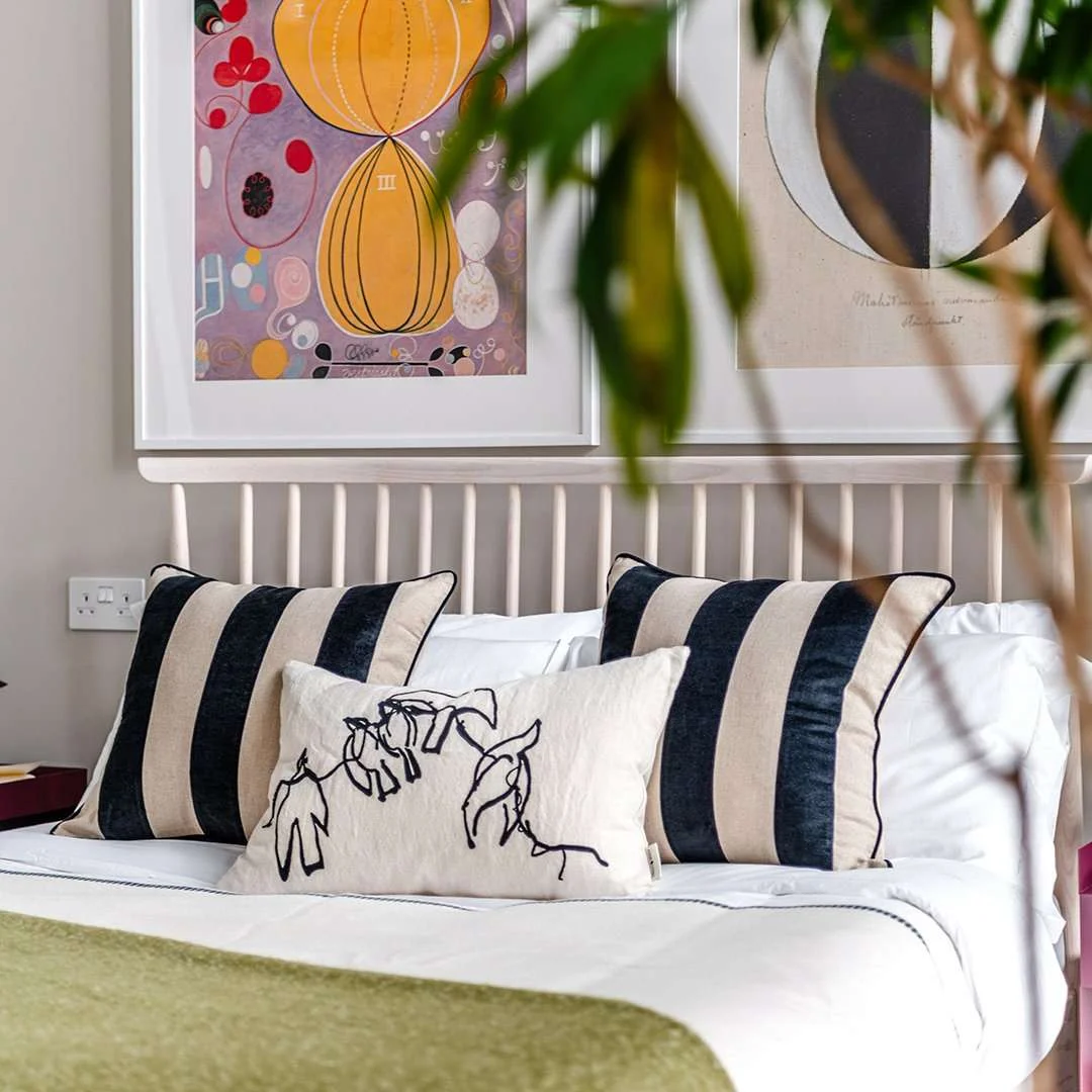 The Pages Wembley Ha9 Bedroom Detail Cushions Artwork Interior