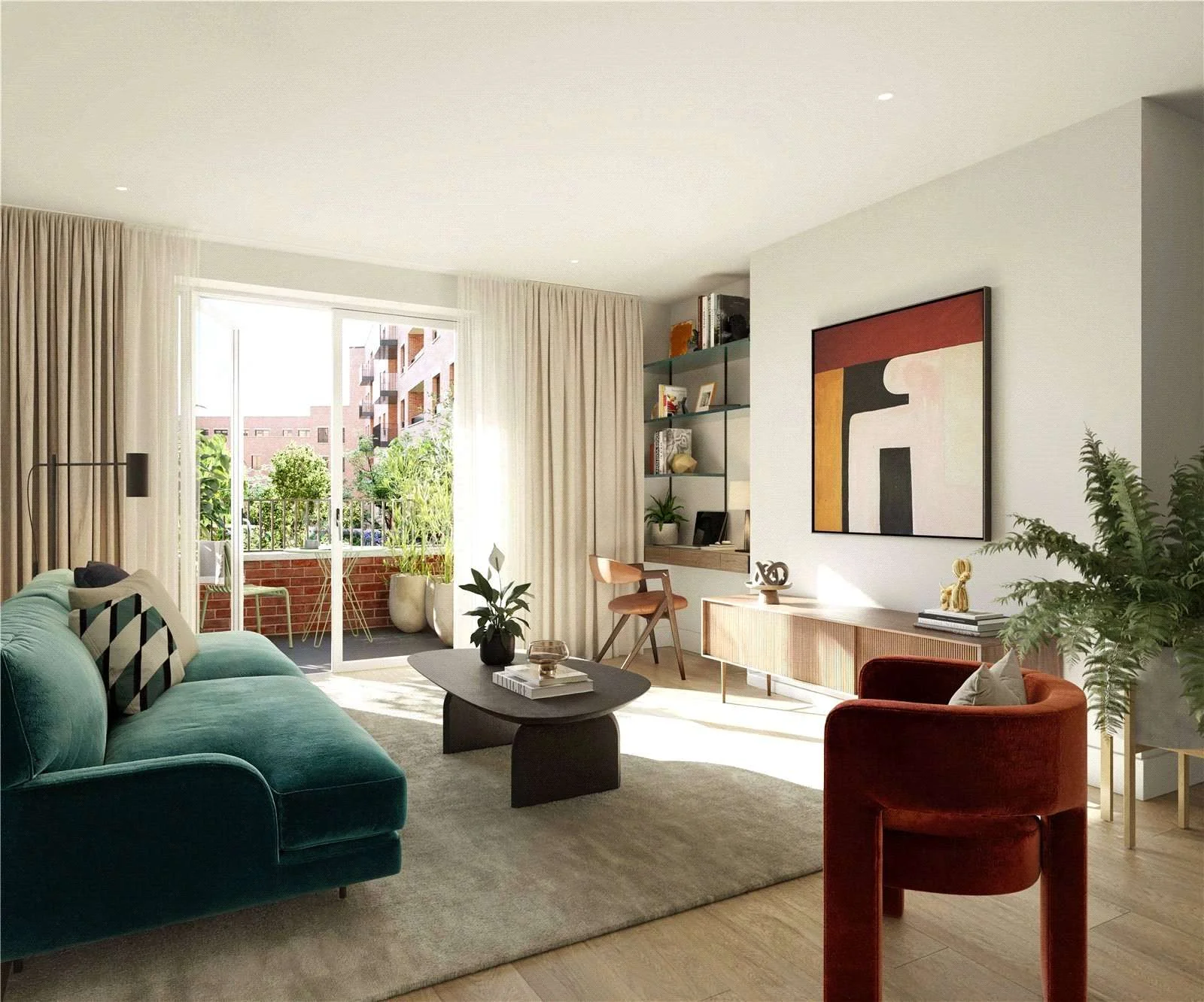 The Pages Wembley Ha9 Living Room Open Plan Balcony View