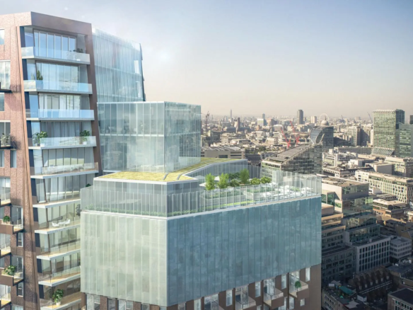 The Stage Shoreditch London Ec2a Luxury Apartment Aerial View