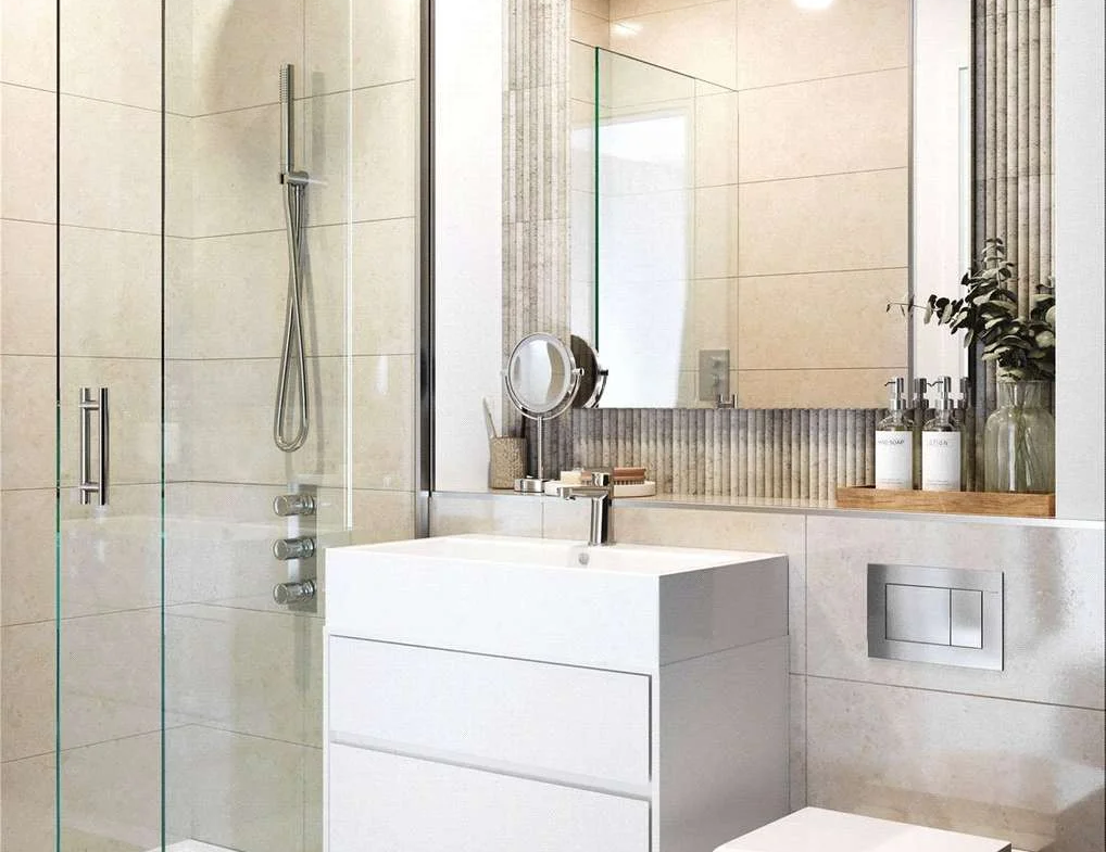 The Warwick Ealing W5 3 Bed En Suite Shower Room Wall Hung Basin