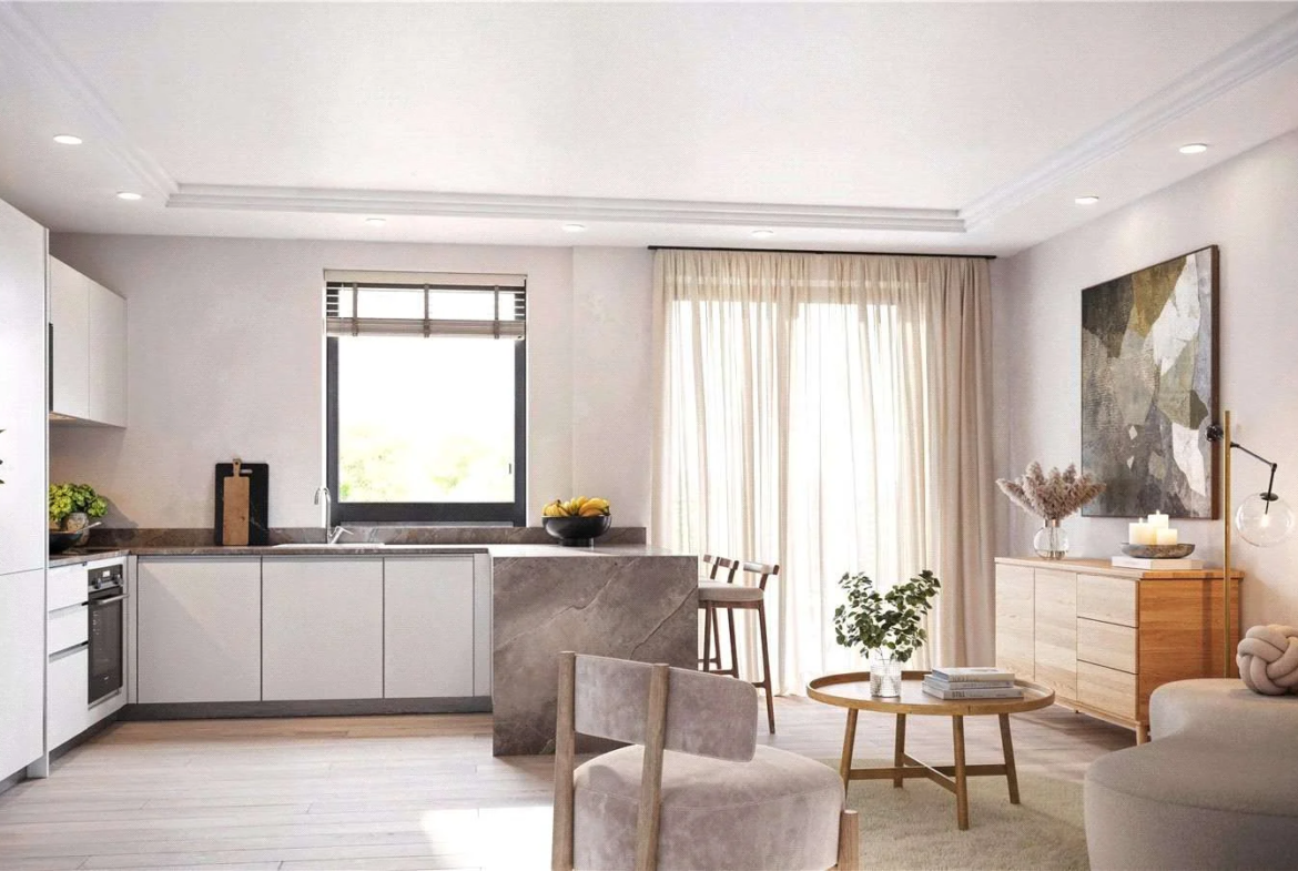 The Warwick Ealing W5 3 Bed Kitchen With Island And Integrated Appliances