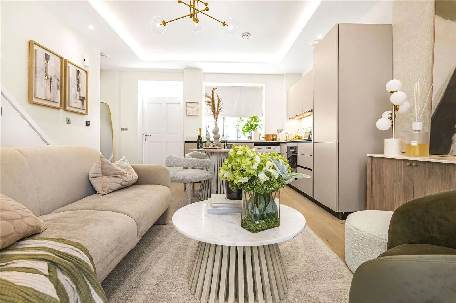 The Warwick Ealing W5 Living Room Open Plan Layout Coffered Ceiling