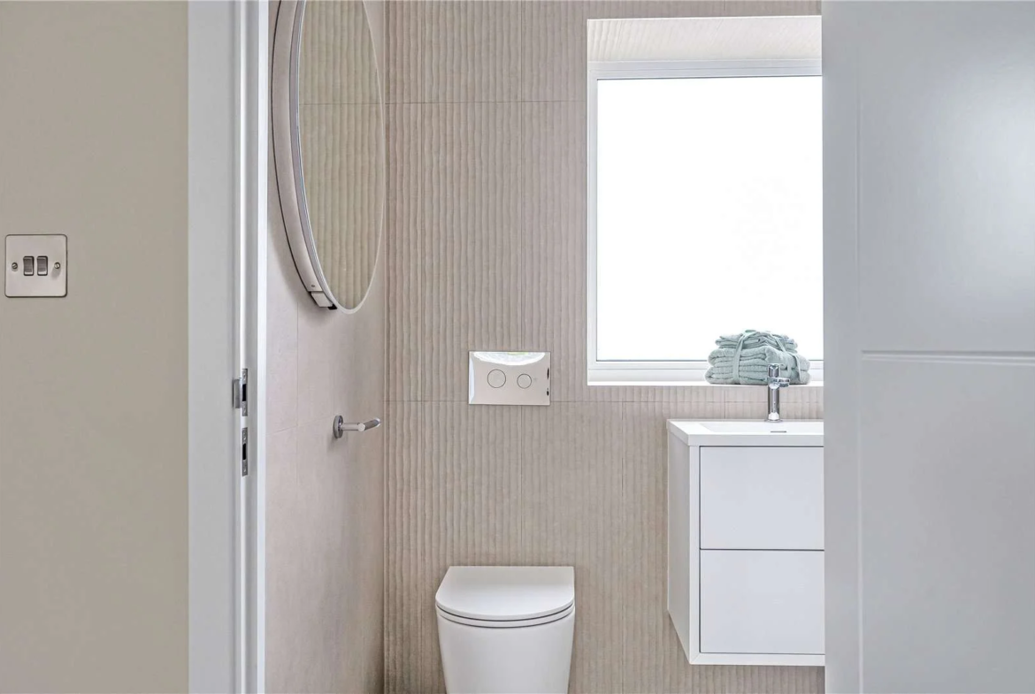 The Warwick Ealing W5 Mews House Cloakroom Wc Textured Tile