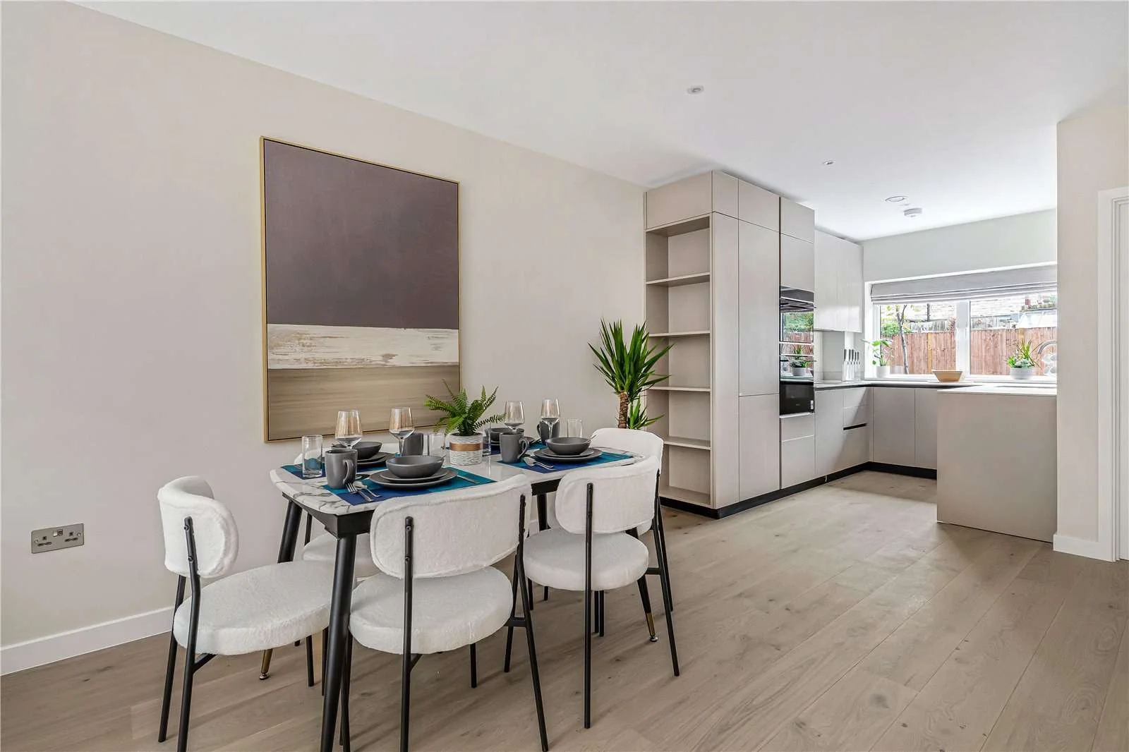 The Warwick Ealing W5 Mews House Dining Table Six Seats Marble Top