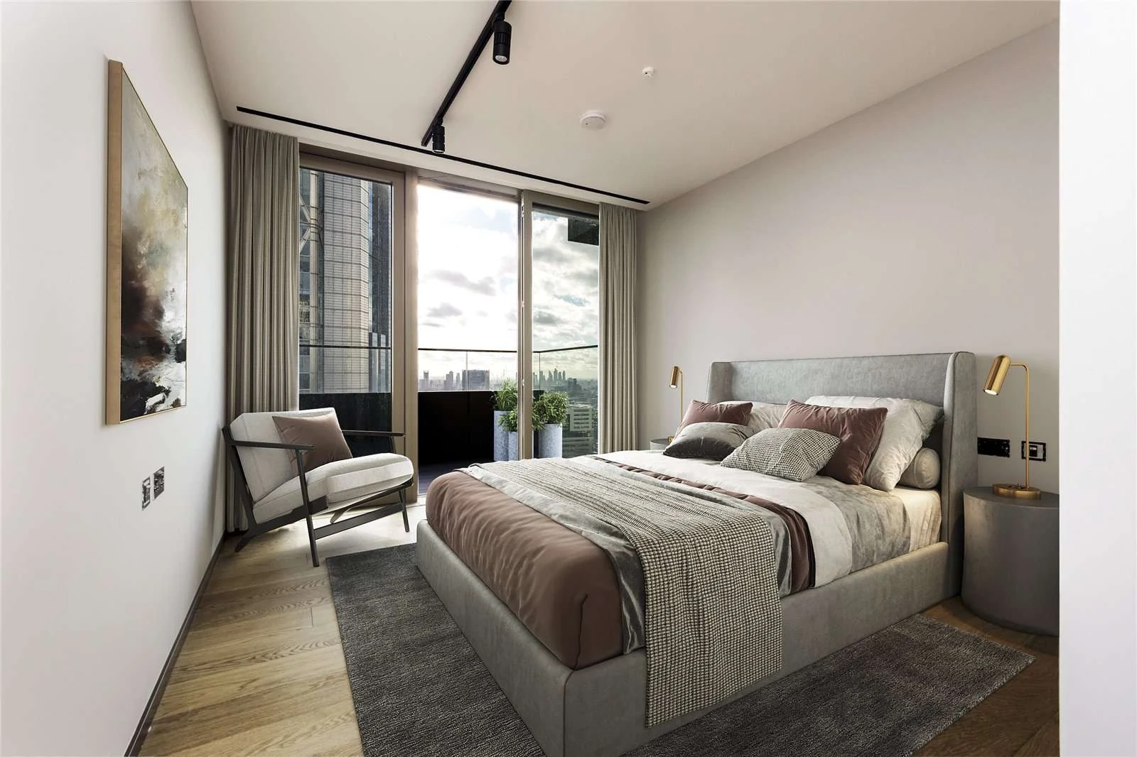 Third Bedroom Balcony City Views The Stage Shoreditch London Ec2a