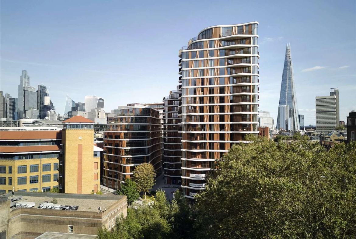Triptych Bankside Eastern Building 2 Triptych Place Se1 London Aerial View Shard City Skyline