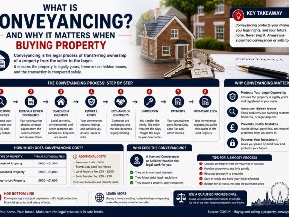 What is conveyancing and why it matters when buying property in the UK including legal process steps and property transfer