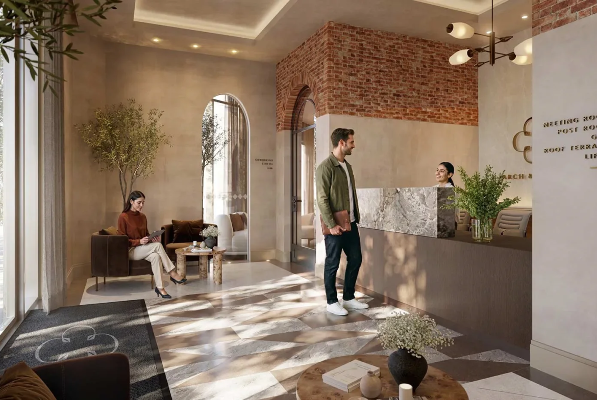Arch And Bloom Guildford Surrey Gu1 Residents Concierge Lobby Amenities Cgi
