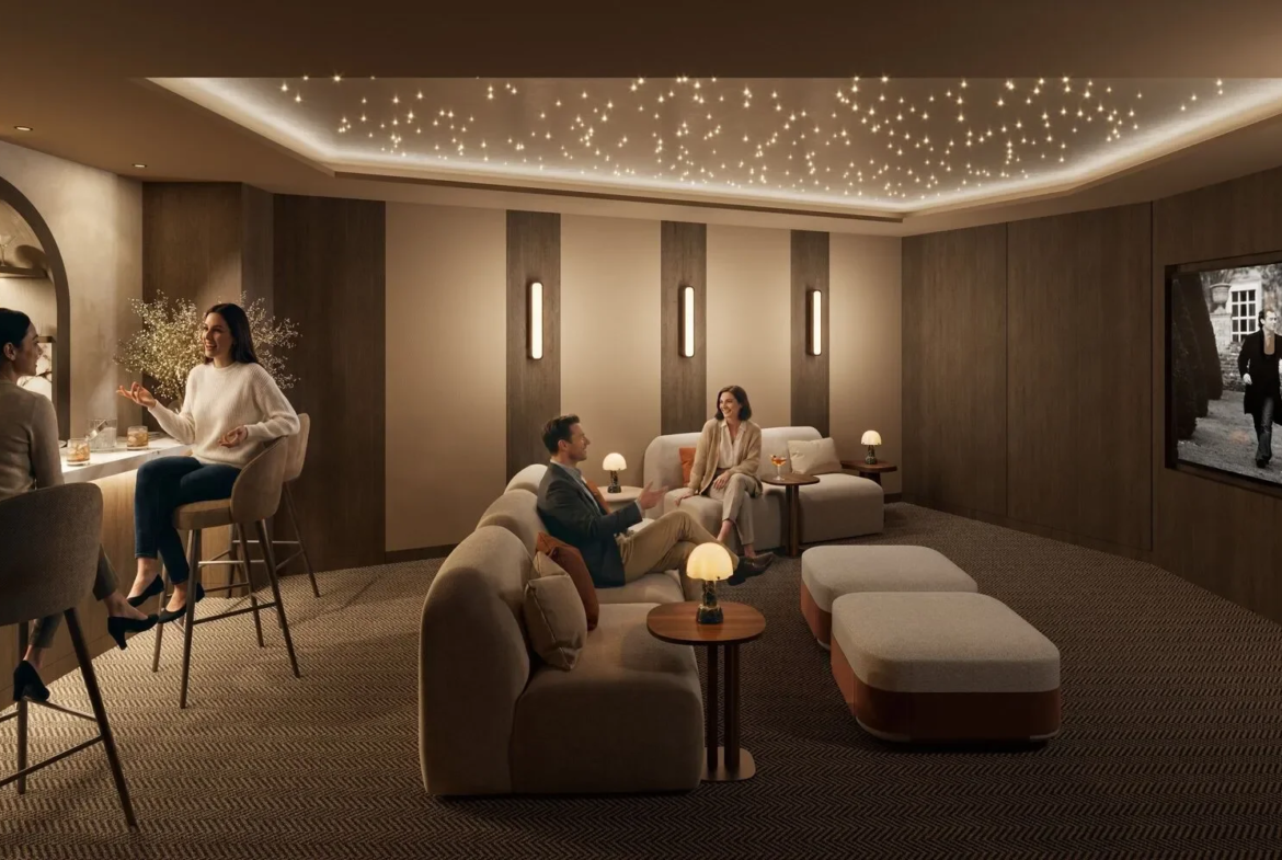 Arch And Bloom Guildford Surrey Gu1 Residents Private Cinema Amenities Cgi