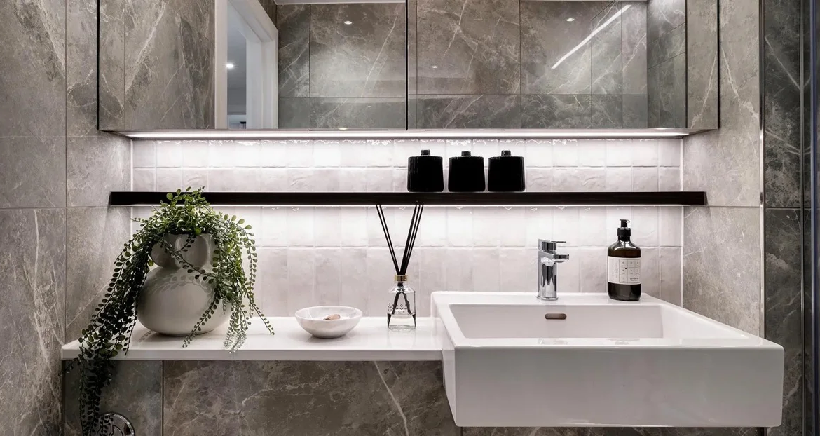 Bow Green London E3 Luxury Bathroom Marble Tiles Build