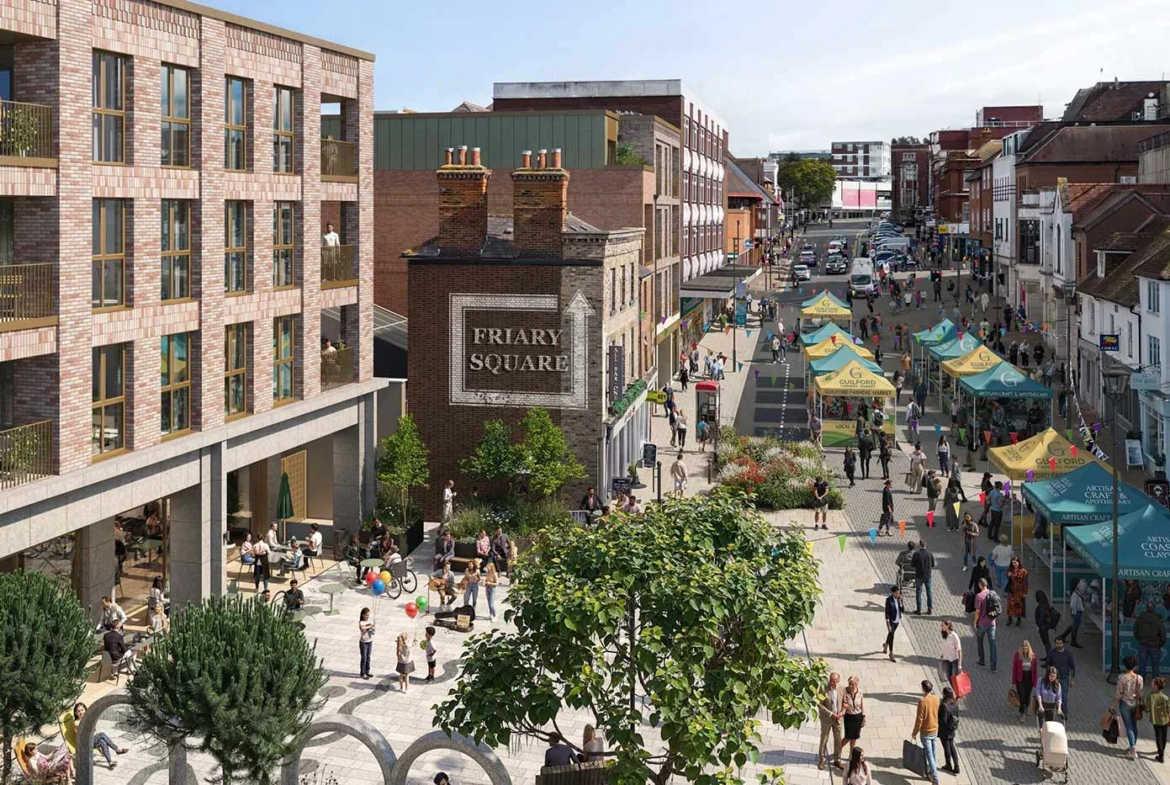 Guildford Surrey Investment Apartments Friary Square Aerial View Gu1