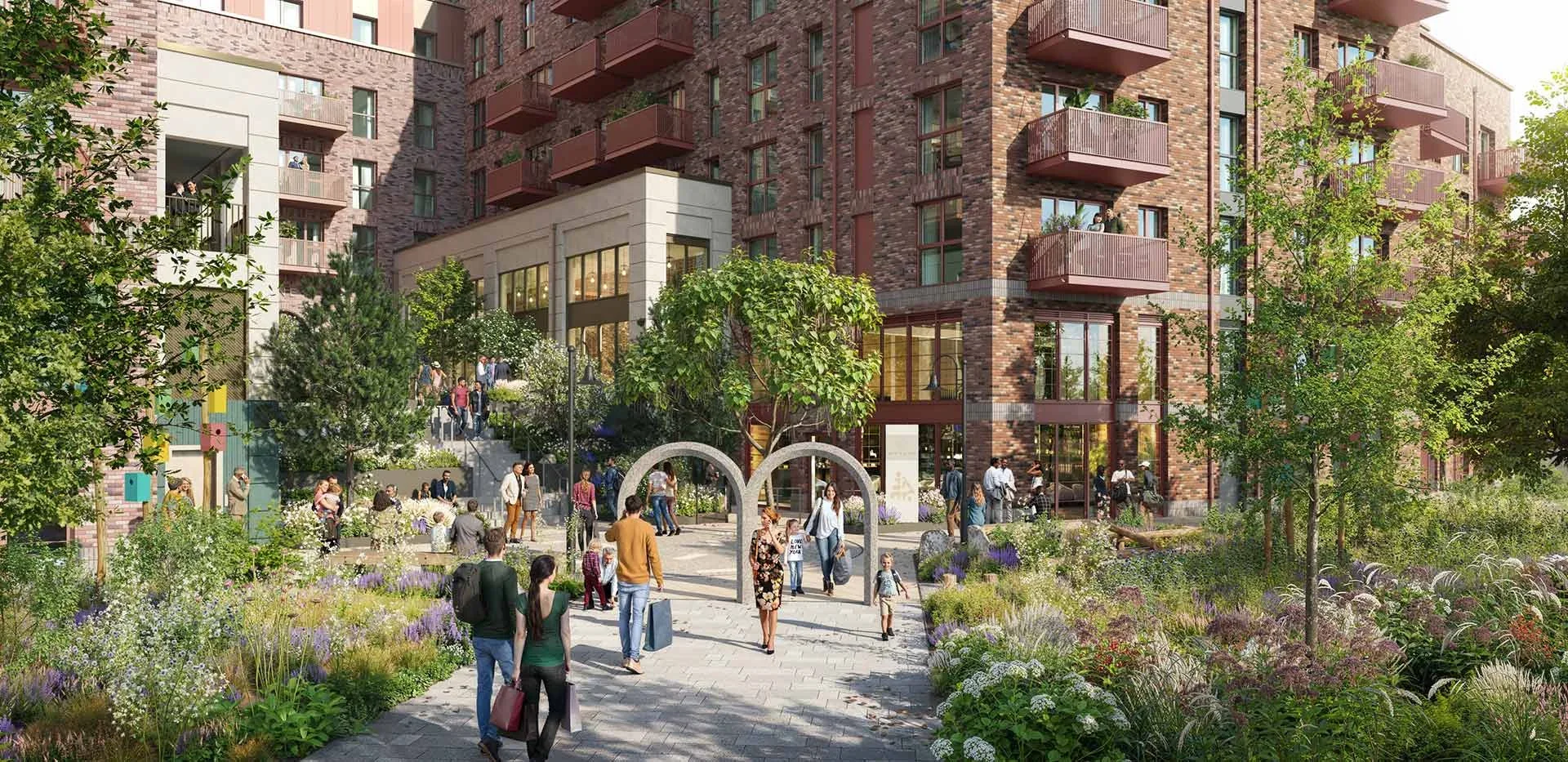 Guildford Surrey Build Apartments Wildflower Garden Balconies Gu1