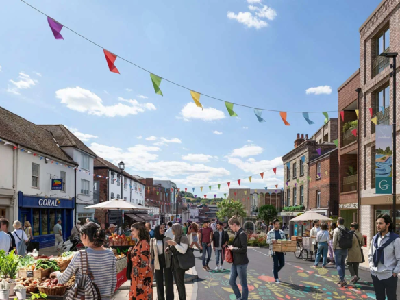 Guildford Surrey Build High Street Farmers Market Apartments Gu1
