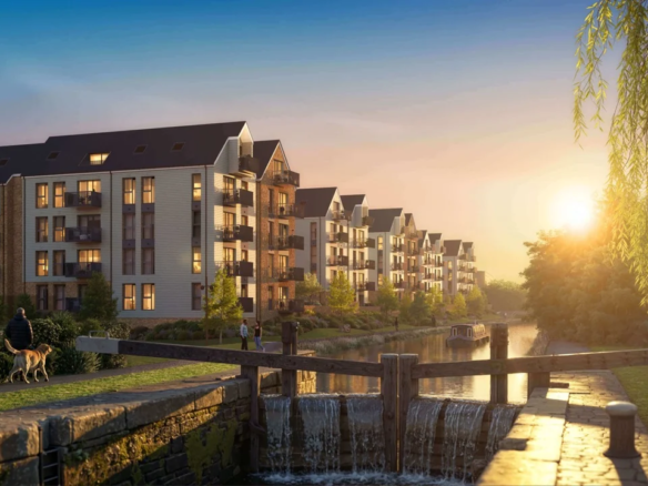 Hertford Locks Hertford Sg13 Riverside Apartments Canal View Dusk