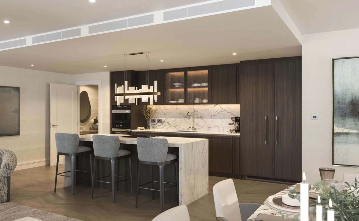 Kings Road Park Fulham London Sw6 Show Apartment Kitchen Island