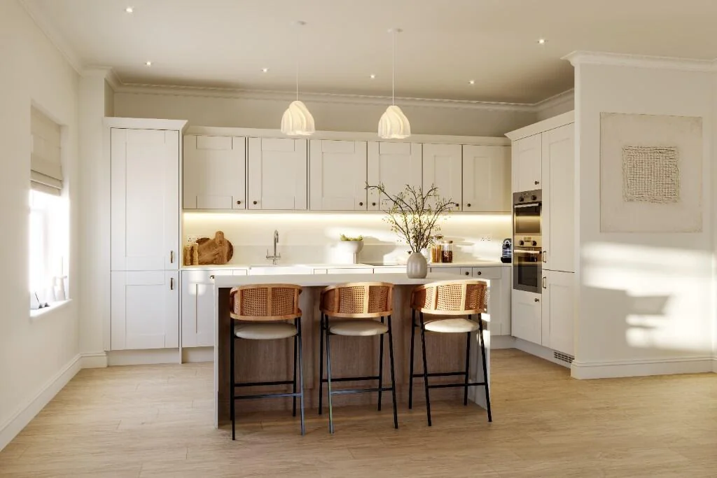 Leighwood Manor Cranleigh Luxury Kitchen Island Cgi Gu6