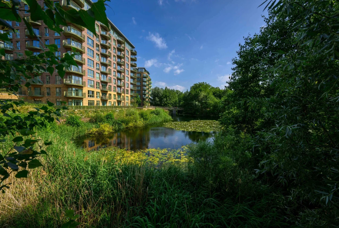 London Kidbrooke Village Waterlily Court Park View Pond Greenwich Se3