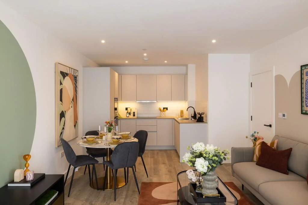 London Square Pearson Building Croydon Open Plan Kitchen Dining Living Showhome Cr0