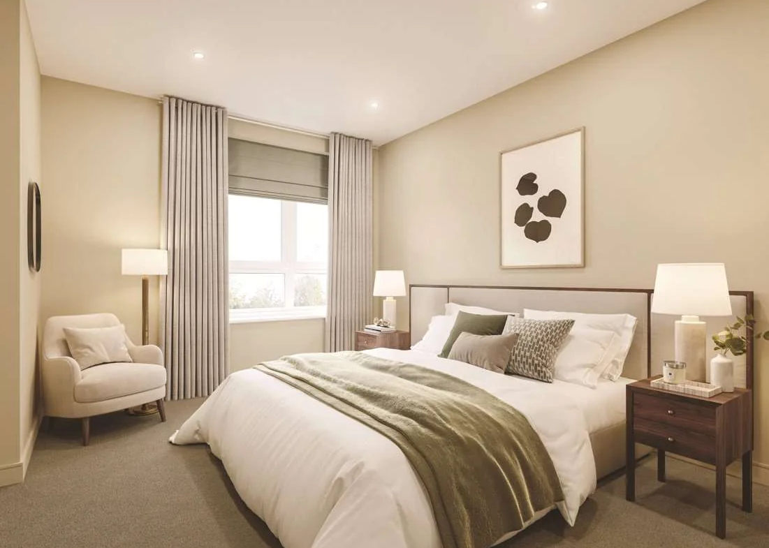 London Square Wandsworth Hawthorn Apartment Master Bedroom Sw17