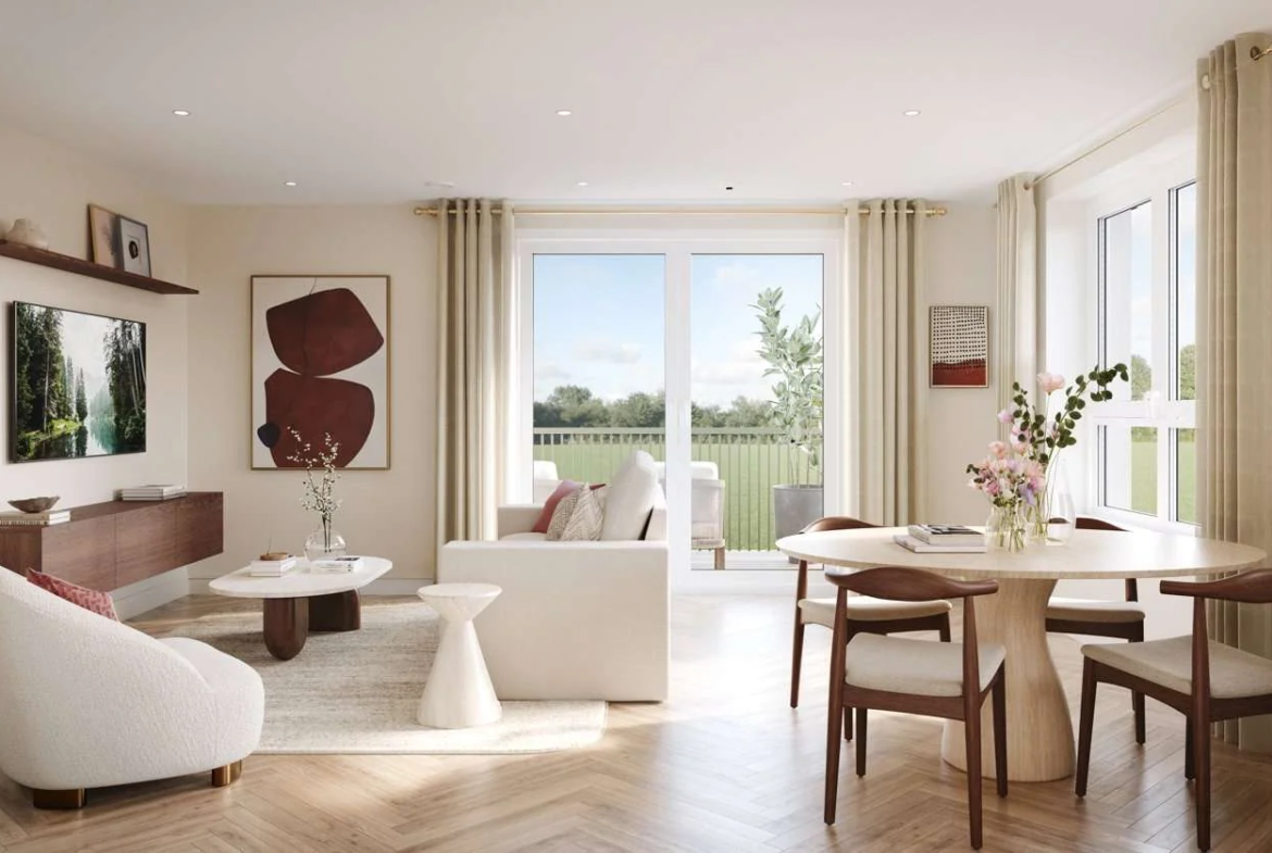 London Square Wandsworth Hawthorn Apartment Open Plan Living Terrace Sw17