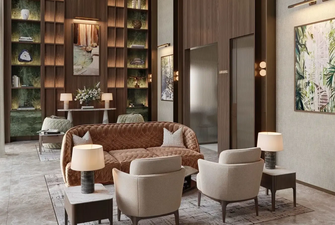 London Westminster Tower Residents Library Lounge Albert Embankment Se1