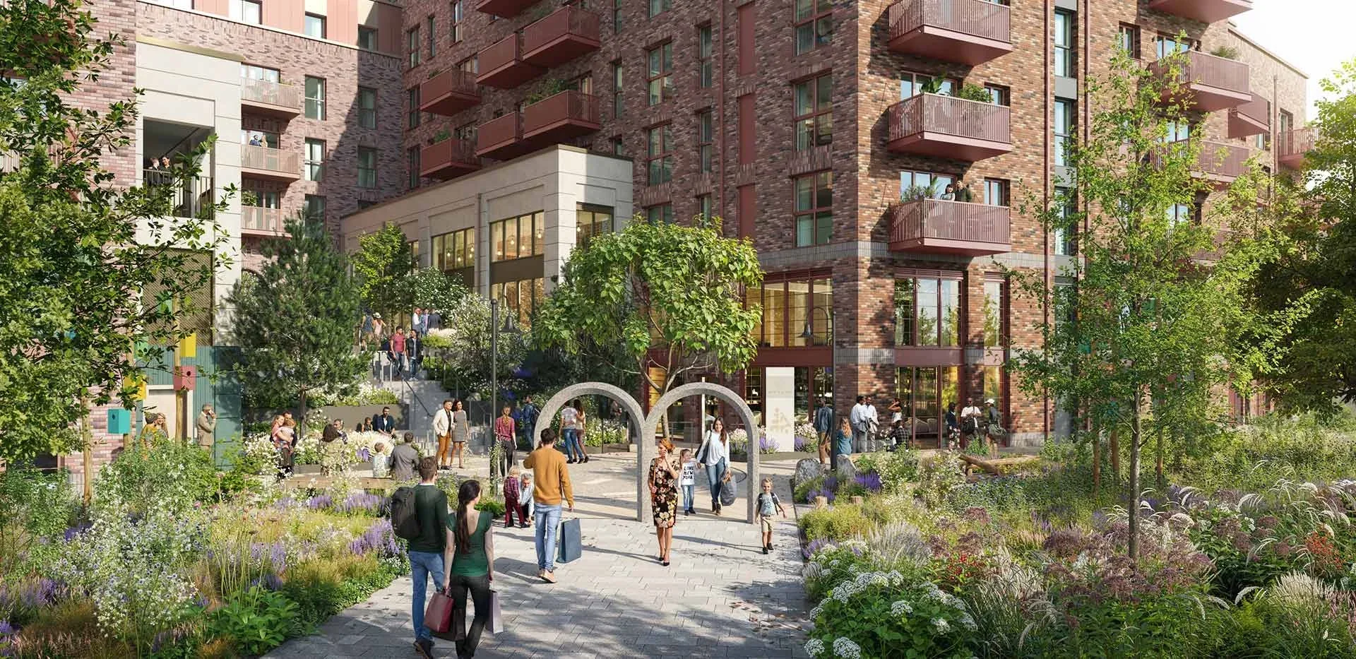 Arch & Bloom Guildford — luxury apartments with communal garden and balconies