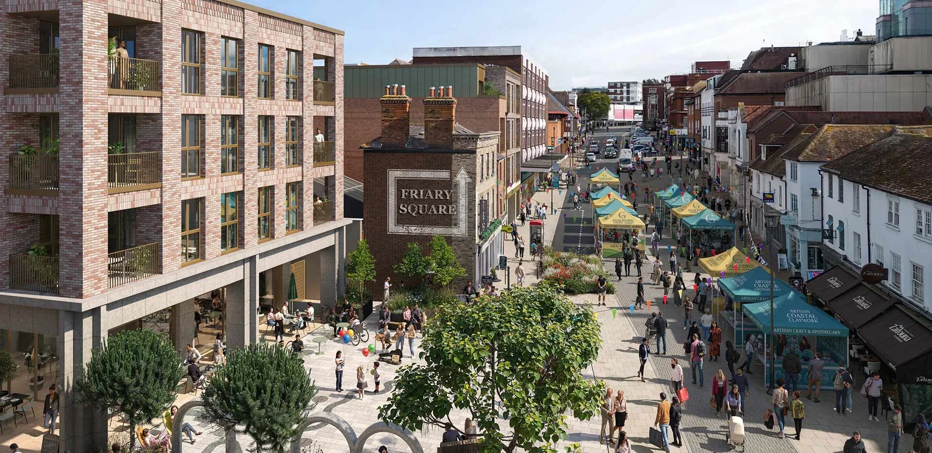 Build Apartments Guildford Friary Square Commercial Quarter Surrey