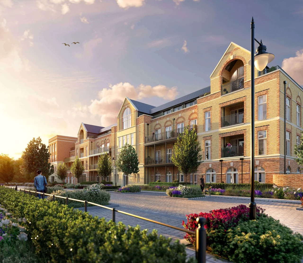 sunningdale-park-larch-court-exterior-cgi-sunset-ascot-berkshire-sl5 Sunningdale Park Larch Court Exterior Cgi Sunset Ascot Berkshire Sl5