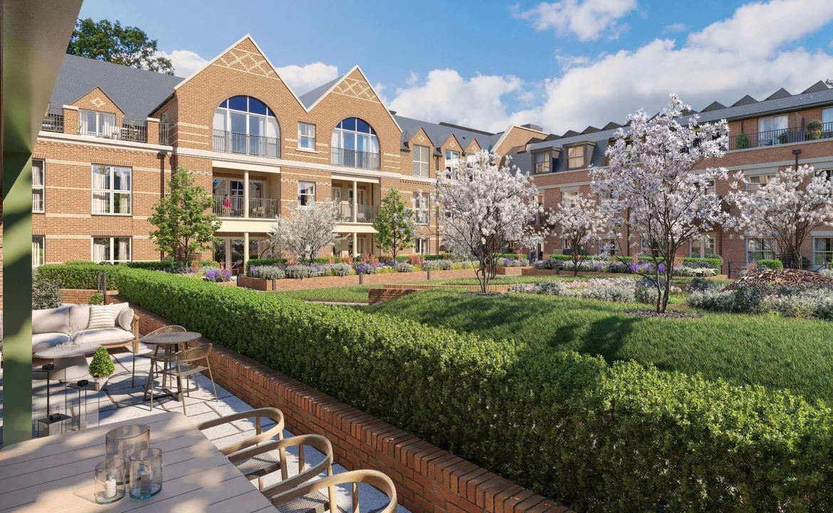Sunningdale Park Larch Court Landscaped Courtyard Garden Cgi Sl5