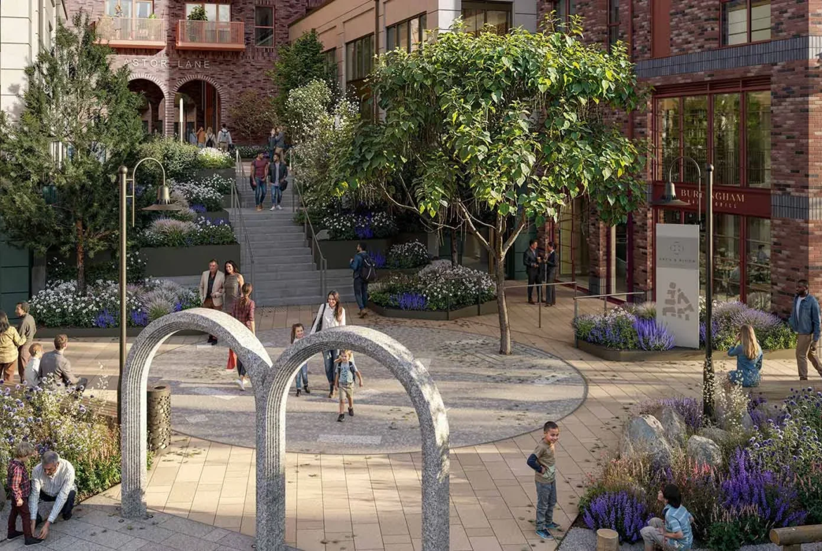 Surrey Hills Apartments Guildford Gu1 Arch Sculpture Public Realm