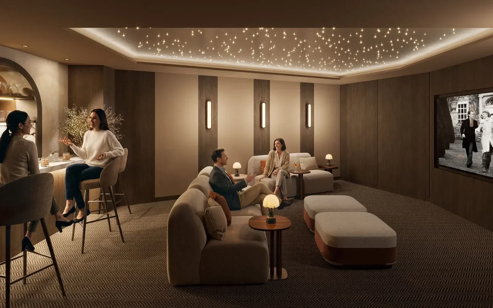 Surrey Apartments Guildford Residents Cinema Room Star Ceiling Gu1