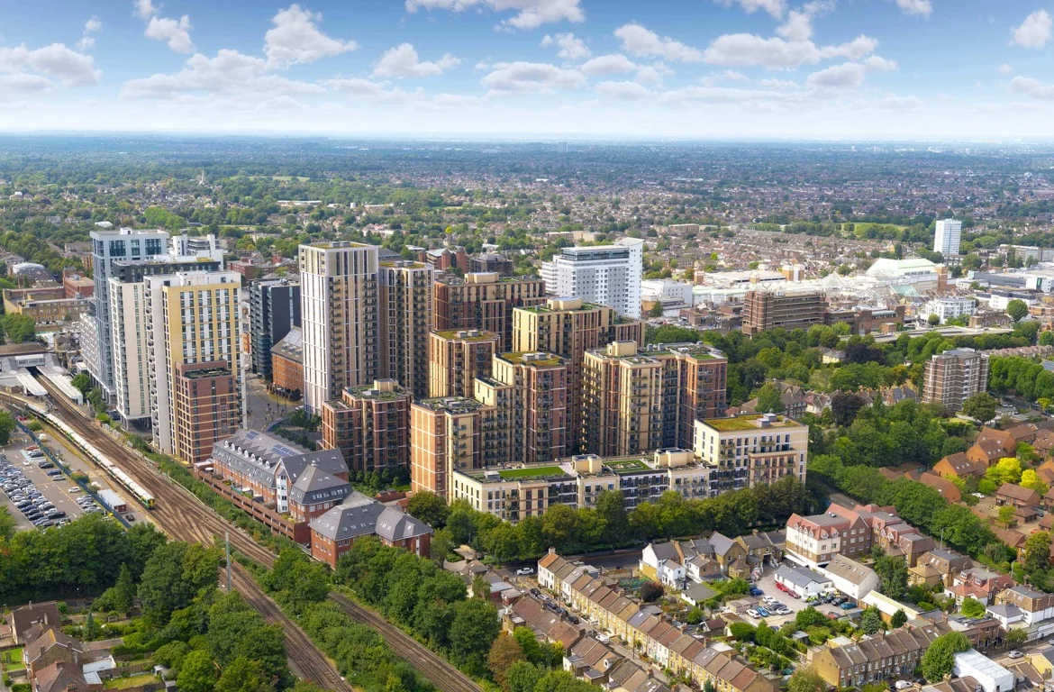 Sutton Garden Square London Sm1 Aerial View