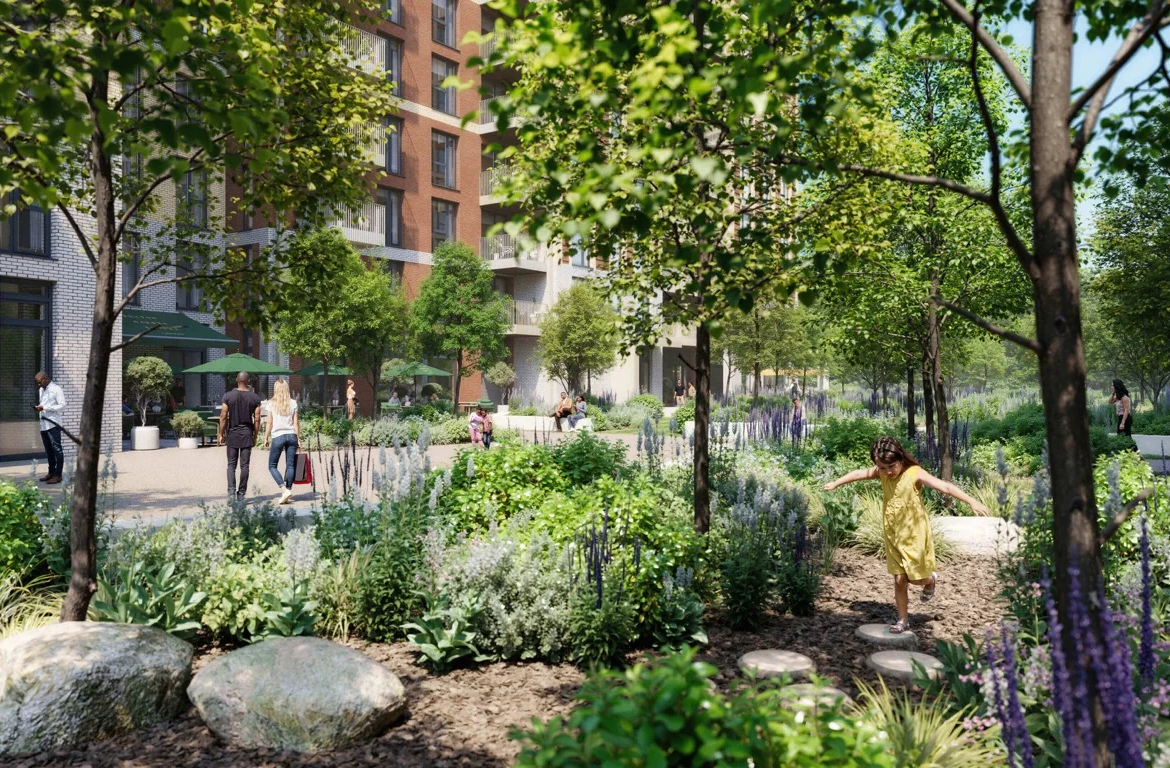 Sutton Garden Square London Sm1 Landscaped Gardens Courtyard