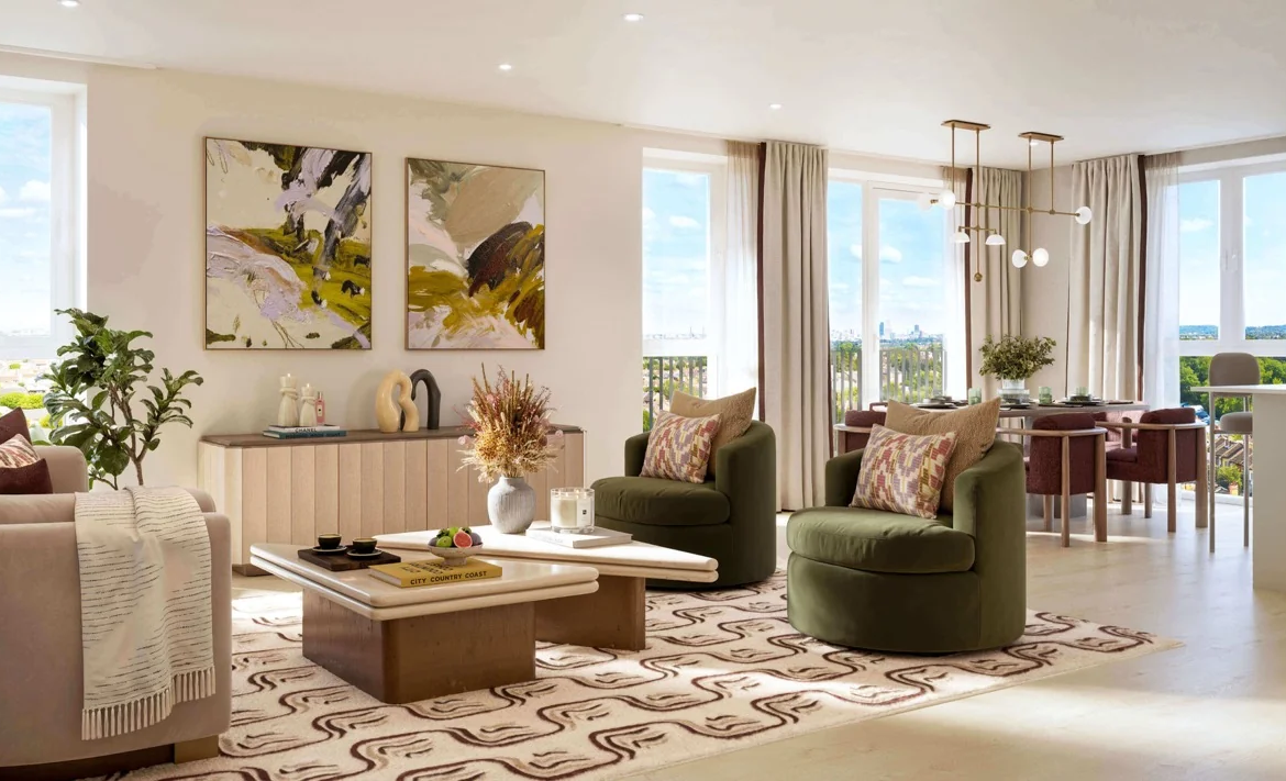 Sutton Garden Square London Sm1 Living Dining Room Interior