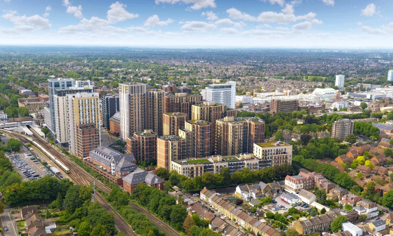 Sutton Garden Square Sutton London Homes Aerial View