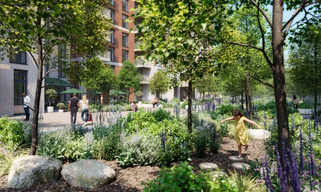 Sutton Garden Square Sutton London Sm1 Landscaped Courtyard Gardens