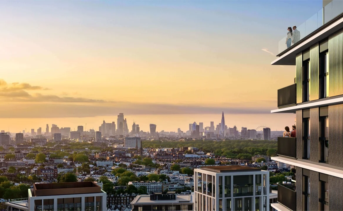 White City Living London Skyline View Balcony W12