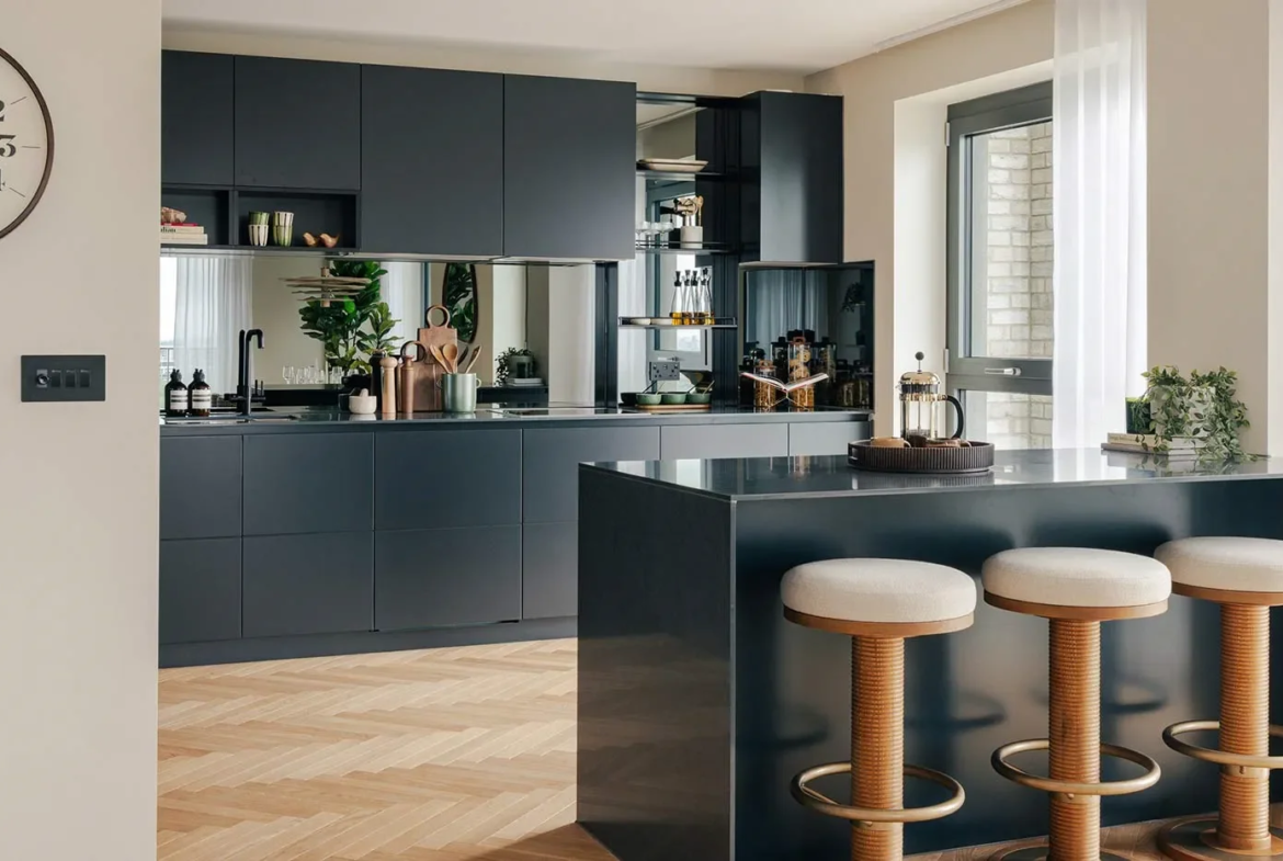Woodberry Down Crown Collection Penthouse Kitchen Island London N4