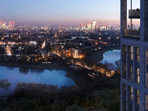Woodberry Down Crown Collection Penthouse Night Skyline View London N4
