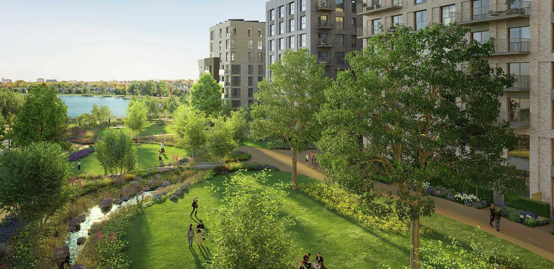 Woodberry Down Grove Collection Landscaped Gardens London N4