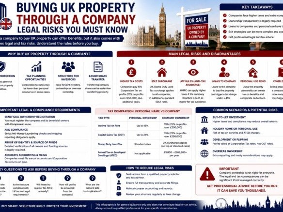 Buying UK property through a company legal risks including stamp duty corporation tax ATED compliance and beneficial ownership rules