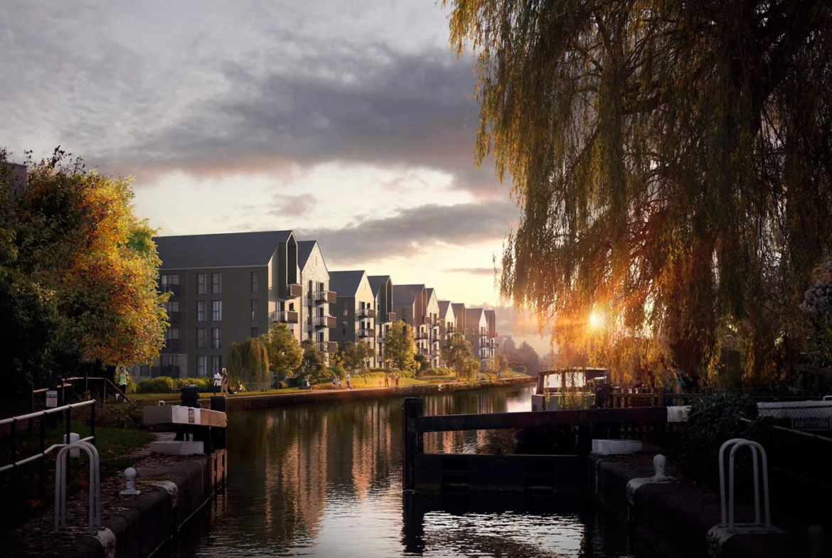 Hertford Locks Sunset Canal
