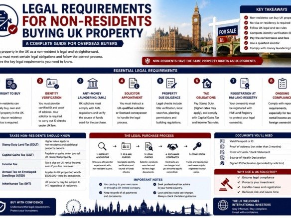 Legal requirements for non residents buying UK property including identity verification AML checks stamp duty and land registry registration